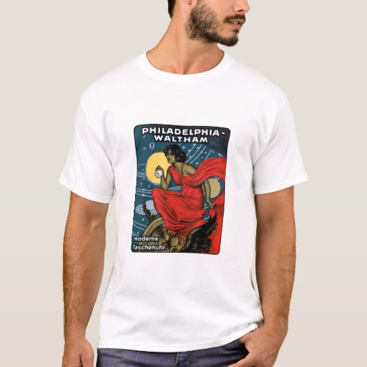 1900 Waltham Pocket Watch Poster T-shirt (Voorkant)