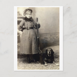 1900 Young Girl en haar Hond Briefkaart