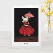 1900 - Zondag Sunbonnet Sue Wenskaart Kaart (Gele Bloem)