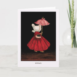 1900 - Zondag Sunbonnet Sue Wenskaart Kaart