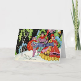 1900s Art Deco Christmas Kaart