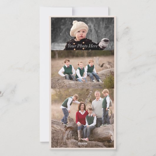 1900s Home voor kersttrein Fotocard Holiday C Feestdagenkaart (Achterkant)