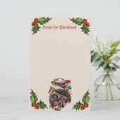 1900s Huis voor Kerstmis Trein Stationery Briefpapier (Staand voorkant)