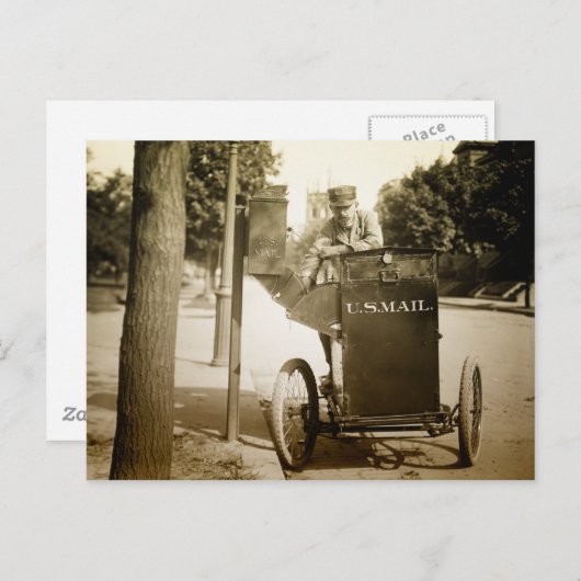 1900s Man e-mail Briefkaart (Voorkant / Achterkant)