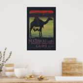 1900s “Nationaal Hotel Caïro Egypte” Piramides Poster (Keuken)