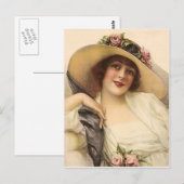 1900's Victorian Woman Briefkaart (Voorkant / Achterkant)