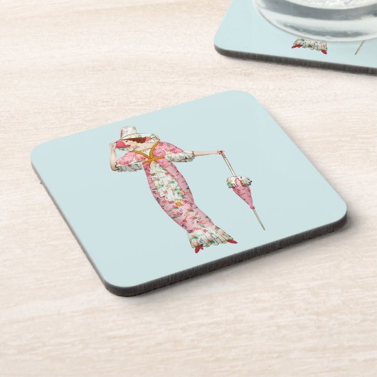 1900's vrouw bier onderzetter (Linkerzijde)