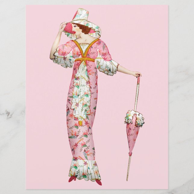  1900's Vrouw met paraplu (Voorkant)