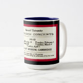 1901 1902 (kopie) Harvard Concert Ticket Tweekleurige Koffiemok (Voorkant rechts)