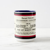 1901 1902 (kopie) Harvard Concert Ticket Tweekleurige Koffiemok (Center)