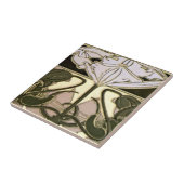 1901 Art Nouveau Floral van Alphonse Mucha Tegeltje (Zijkant)