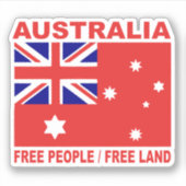 1901 Australische land vlag vrije mensen 3:2 verho Sticker (Voorkant)
