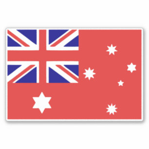 1901 Australische volkeren voeren de vlag 3:2-verh Sticker