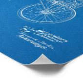 1901 blauwdruk voor fietspatronen poster (Hoek)