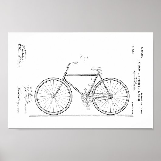 1901 brochure met fietspatroon poster (Voorkant)