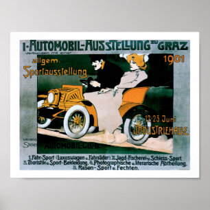 1901 Graz Automobile Art Print Poster