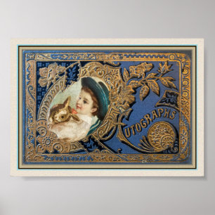 1901 HANDTEKENING BOEK VICTORIAANS SCHOONHEID POSTER