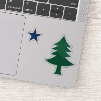 1901 Maine Flag Clear Sticker Set