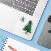 1901 Maine Flag Clear Sticker Set -  stijl (Laptop met iPhone)