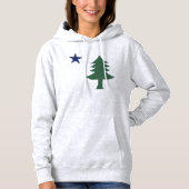 1901 Maine Flag Faux Cross Stitch Hoodie (Voorkant)