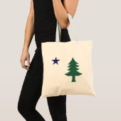 1901 Maine Flag Faux Cross Stitch Tote Bag (Voorkant (product))