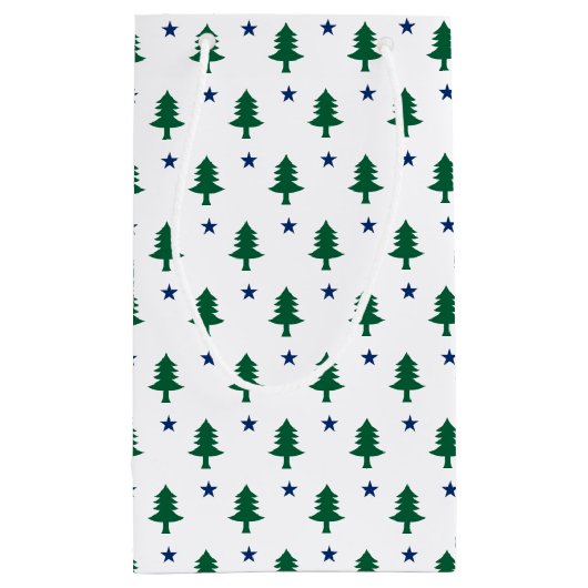 1901 Maine Flag Gift Bag Klein Cadeauzakje (Achterkant)