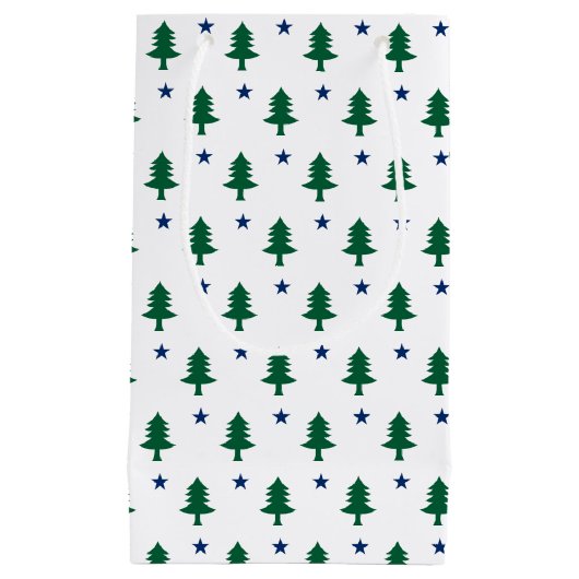 1901 Maine Flag Gift Bag Klein Cadeauzakje (Voorkant)