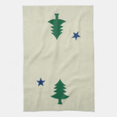 1901 Maine Flag Kitchen Handdoek (Verticaal)