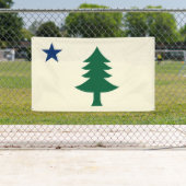 1901 Maine Flag Outdoorbanner Spandoek (Insitu)