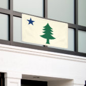 1901 Maine Flag Outdoorbanner Spandoek (Buitenkant Gebouw)