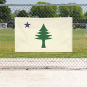 1901 Maine Flag Outdoorbanner Spandoek (Insitu)
