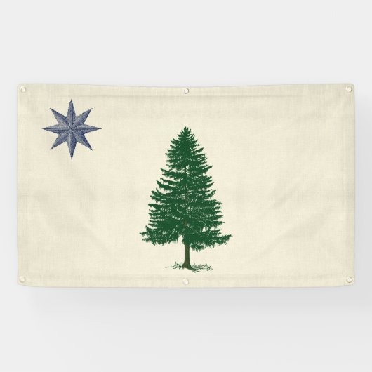 1901 Maine Flag Outdoorbanner - stijl Spandoek (Horizontaal)