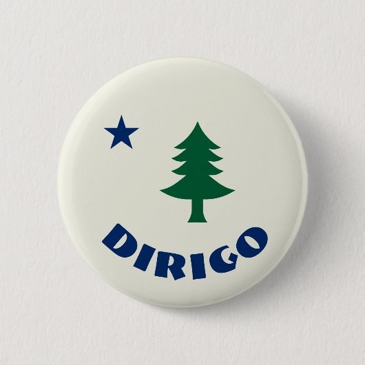 1901 Maine Flag Pin - Dirigo Edition Ronde Button 5,7 Cm (Voorkant)