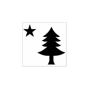 1901 Maine Flag Rubber Stamp Rubberstempel