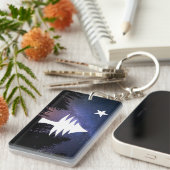 1901 Maine Flag - Sterrennacht Edition Sleutelhanger (Voorkant Rechts)