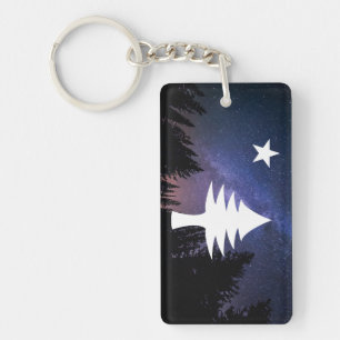 1901 Maine Flag - Sterrennacht Edition Sleutelhanger
