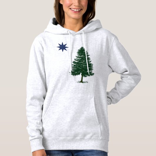 1901 Maine Flag -  stijl Hoodie (Voorkant)