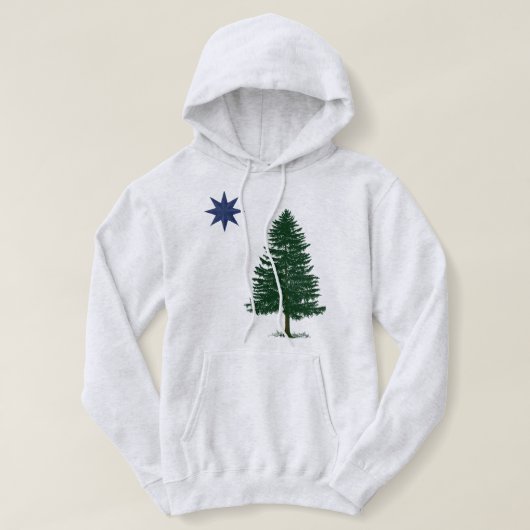 1901 Maine Flag -  stijl Hoodie (Design voorkant)