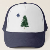 1901 Maine Flag -  stijl Trucker Pet (Voorkant)