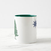 1901 Maine Flag -  stijl Tweekleurige Koffiemok (Center)