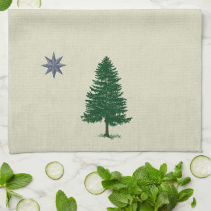 1901 Maine Flag -  Style Kitchen Handdoek