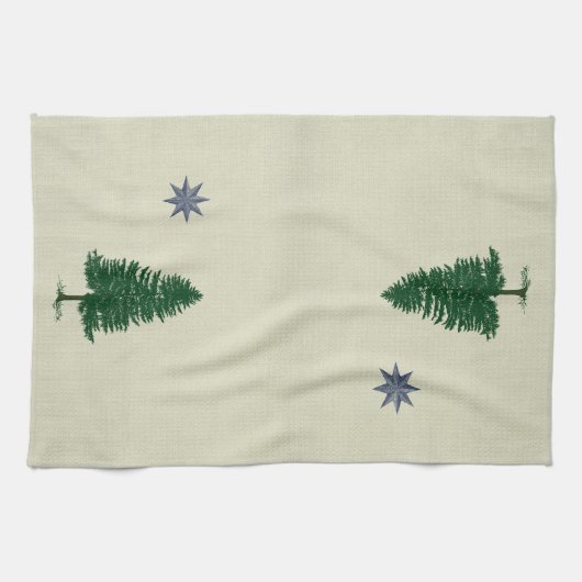 1901 Maine Flag -  Style Kitchen Handdoek (Horizontaal)