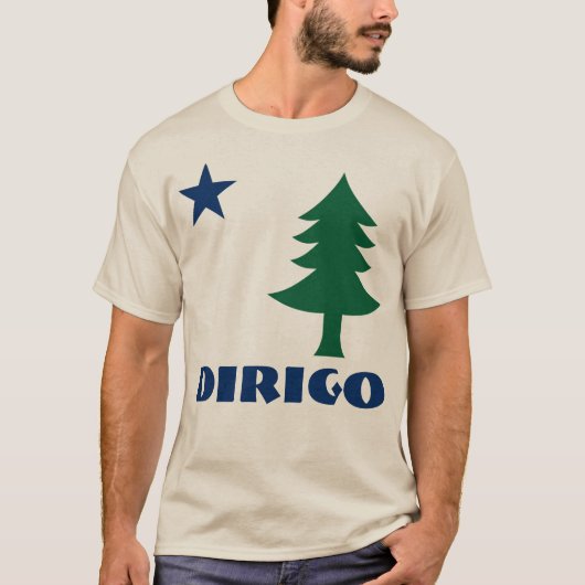 1901 Maine Flag T-Shirt - Dirigo Edition (Voorkant)