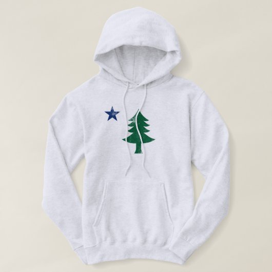 1901 Maine Flag - Verstoord Hoodie (Design voorkant)