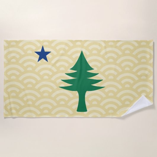 1901 Maine Flag - wazige stijl Strandlaken (Voorkant)