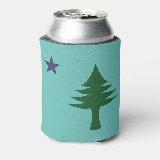 1901 Maine Vlag Koozie (Blikje Achterkant)