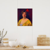 1901 mooie dame met een sjaal poster (Keuken)