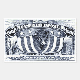 1901 Pan-Amerikaanse Expositie Rechthoekige Sticker