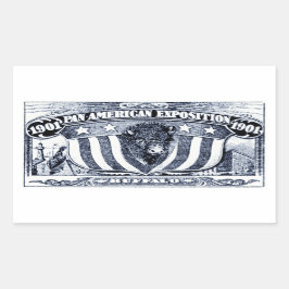 1901 Pan-Amerikaanse Expositie Rechthoekige Sticker