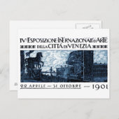 1901 Venetië Art Exhibit Poster Briefkaart (Voorkant / Achterkant)